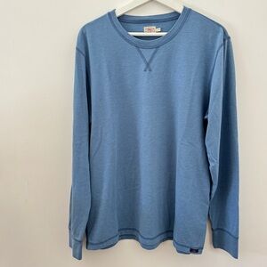 Faherty Light Blue Crewneck Long sleeve tee Sz L